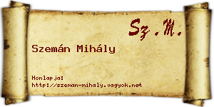 Szemán Mihály névjegykártya
